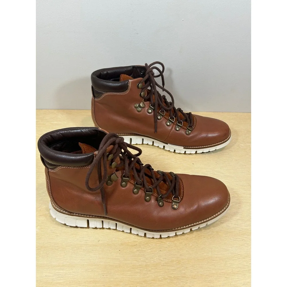 Cole Haan Zerogrand Men Hiker Boots Brown Leather C25555 Size 10M